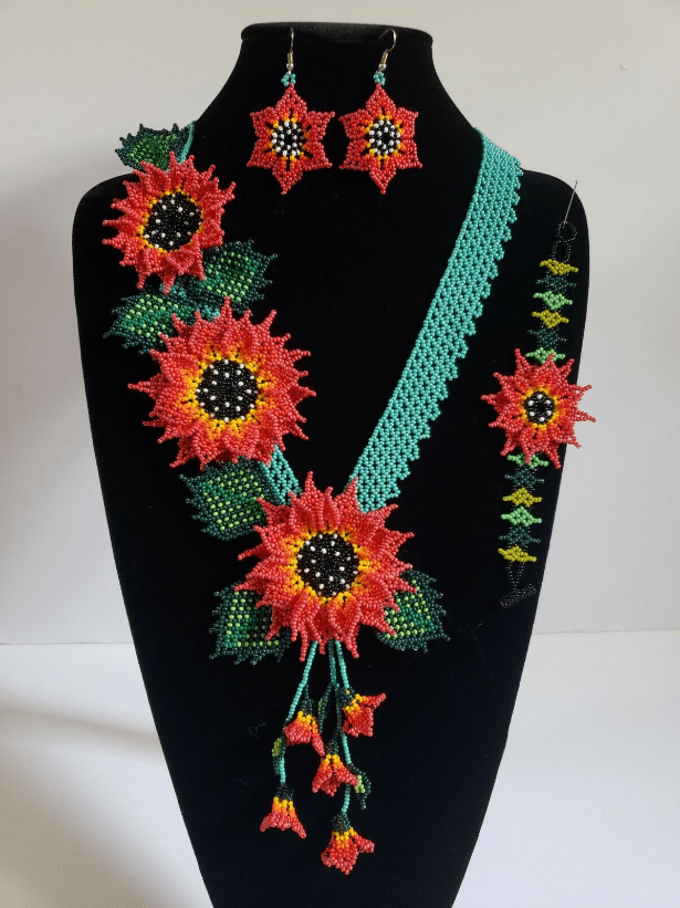 Sunflower necklace